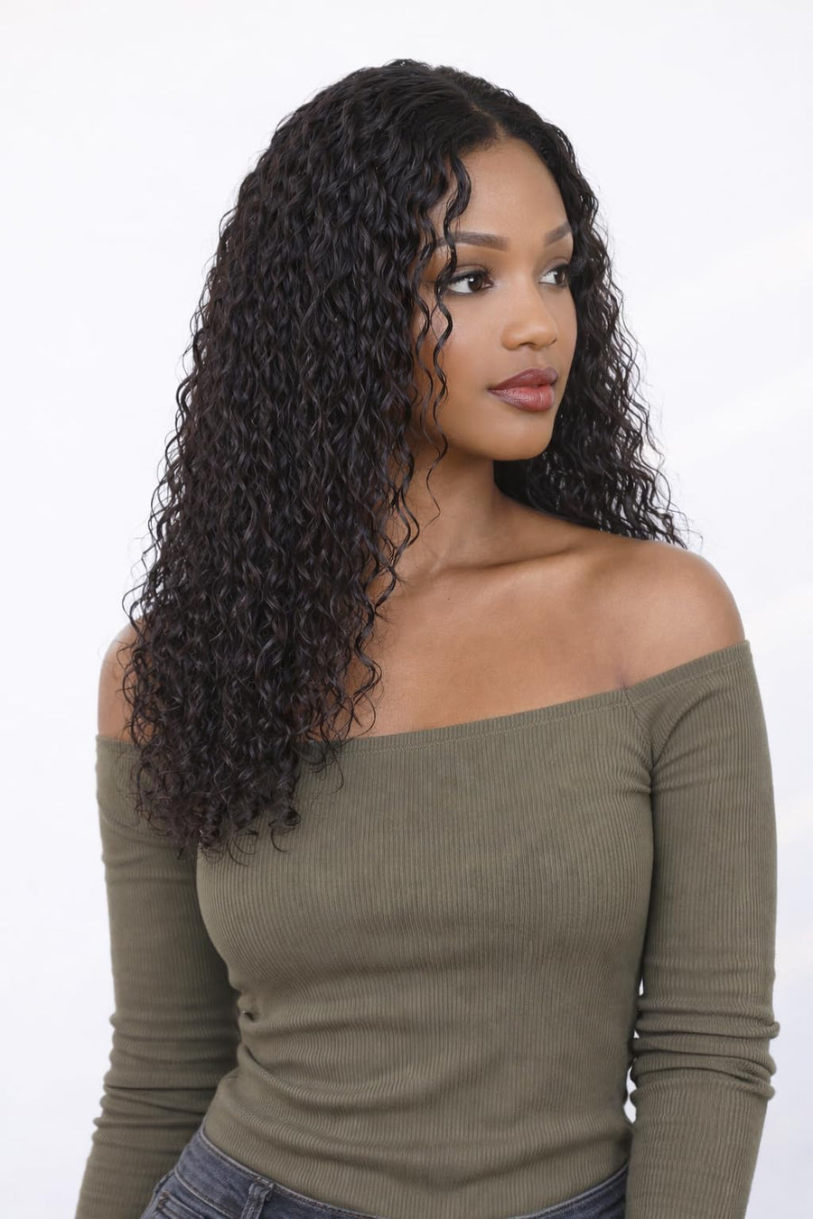 ManeMajesty Water Wave 13x4 Lace Front Glueless Human Hair Wig - FT-2312D - B0CKSBRMMD