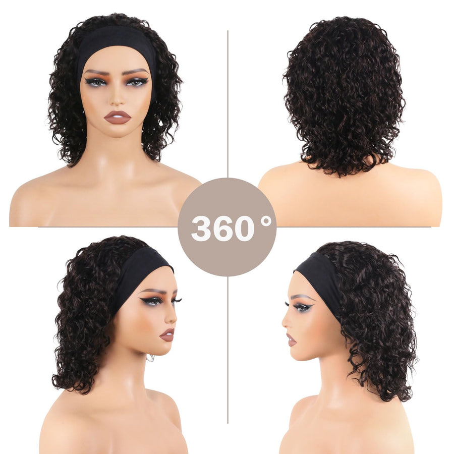 ManeMajesty Deep Curly Headband Wig - FT-2178C - B0CLDGDPFL