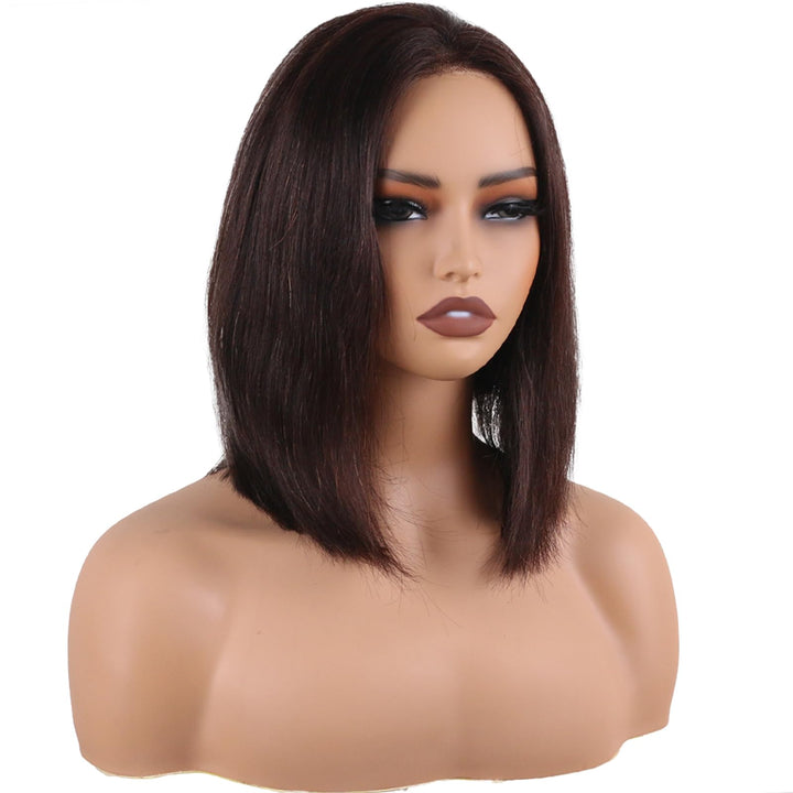 ManeMajesty 12 Inch Straight Lace Front Human Hair Wig