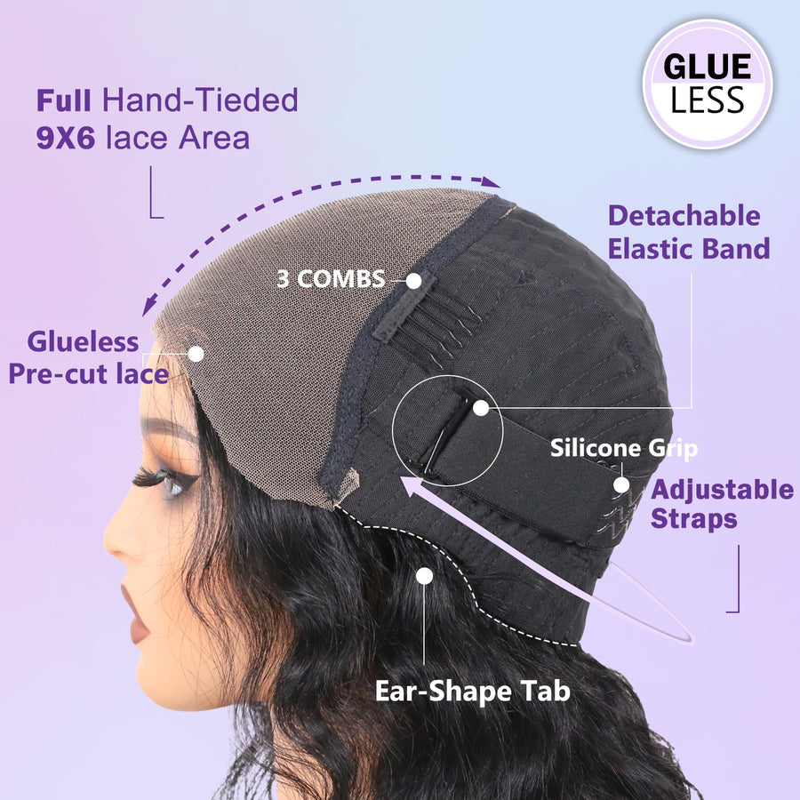 ManeMajesty Lace Front Glueless Human Hair Wig - FT-2589-Natural BK - B0F28HC9Z8