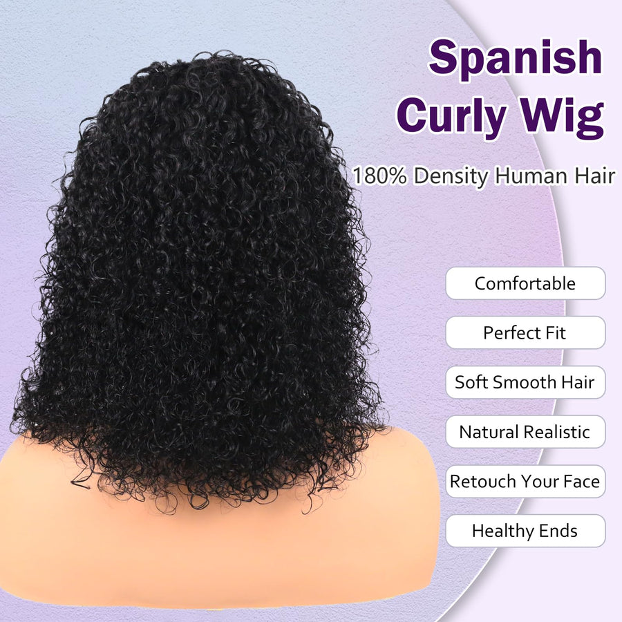 ManeMajesty Lace Front Glueless Human Hair Wig - FT-2589-Natural BK - B0F28HC9Z8