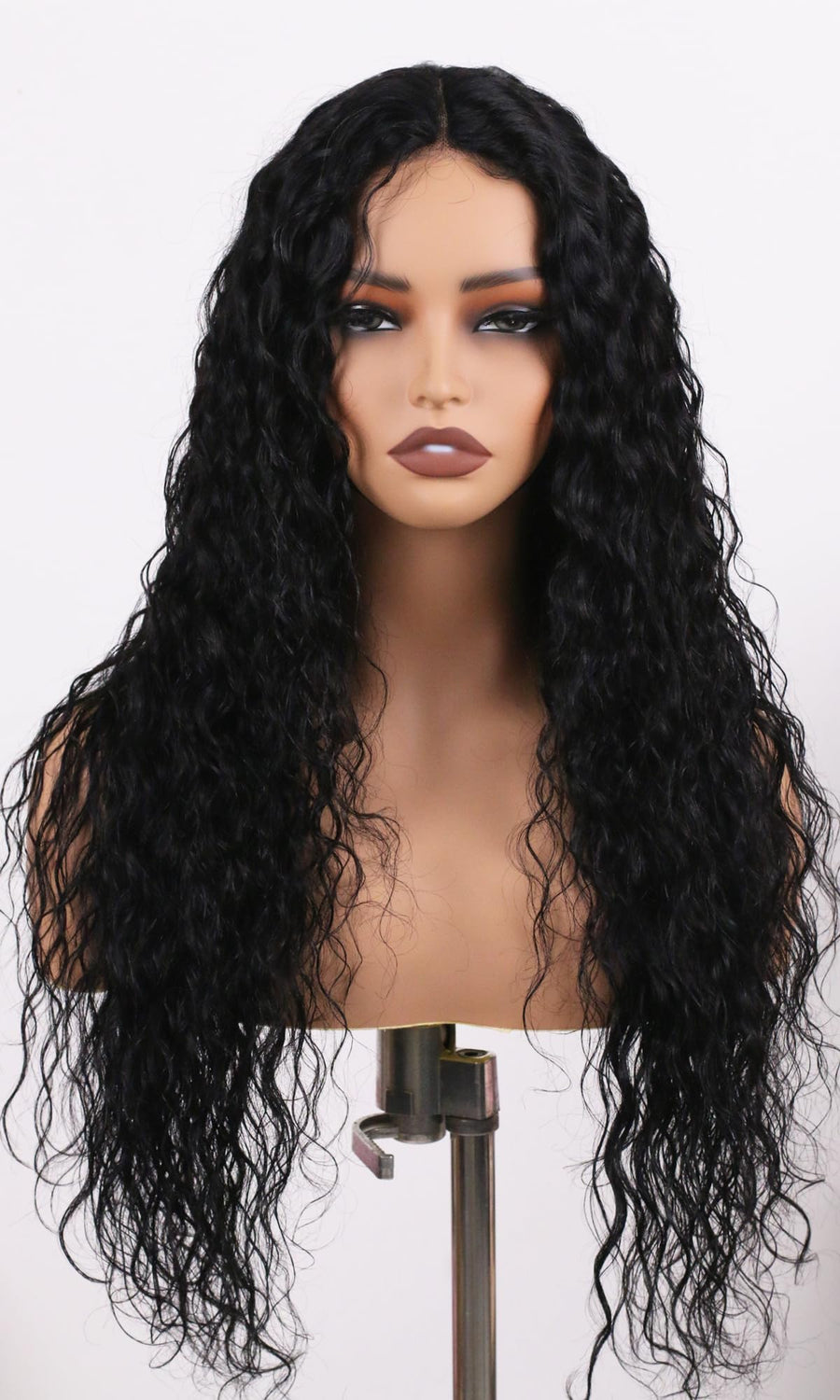 ManeMajesty Deep Wave Human Hair Wig - FT-2222H-1 - B0F4D762WQ