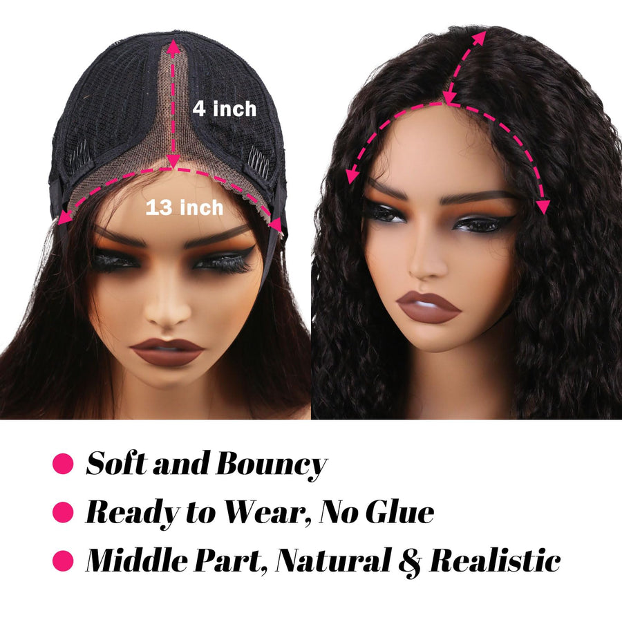 ManeMajesty Deep Wave Human Hair Wig - FT-2222H-1 - B0F4D762WQ