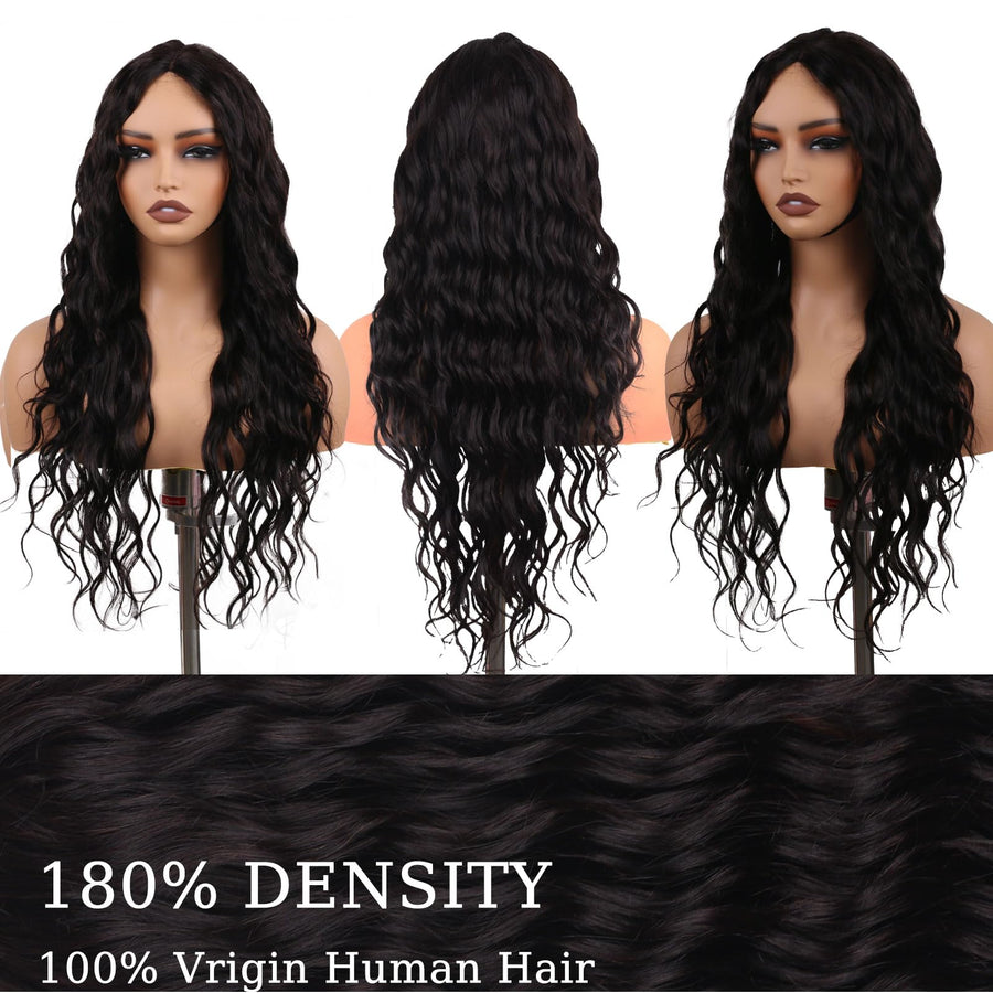 ManeMajesty Body Wave Human Hair Wig - FT-2223H-1B - B0F4DBBV1D