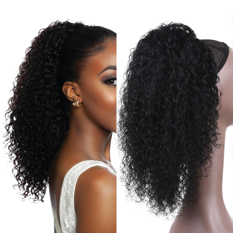 ManeMajesty Kinky Curly Drawstring Ponytail Extension - FT-2187D - B0F64J7HF3