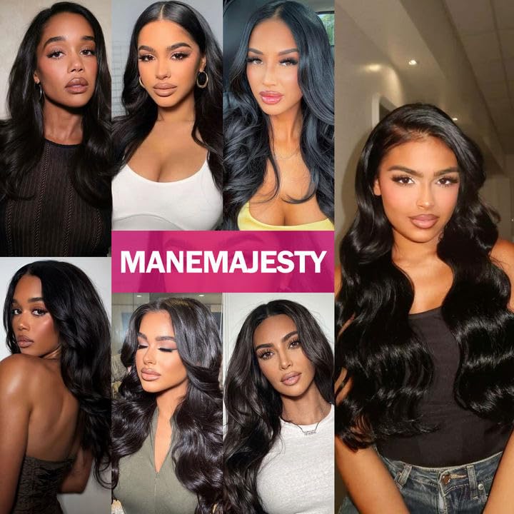 ManeMajesty Water Wave Brazilian Human Hair Bundles - 5C-14"*3+C - B0F7LQ84CS