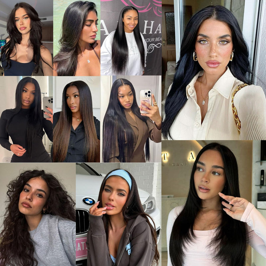 ManeMajesty Straight Brazilian Human Hair Bundles - Glossy-STRAIGHT-22 - B0F9W3Y8GR