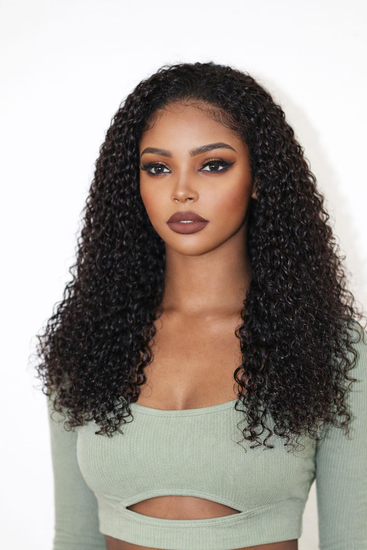 ManeMajesty Kinky Curly 13x4 Lace Front Glueless Human Hair Wig